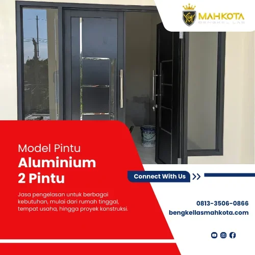 model pintu aluminium 2 pintu
