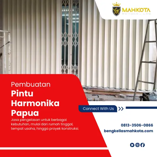 Pembuatan Pintu Harmonika Papua