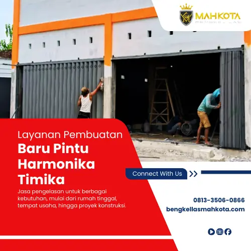 Layanan Pembuatan Baru Pintu Harmonika Timika